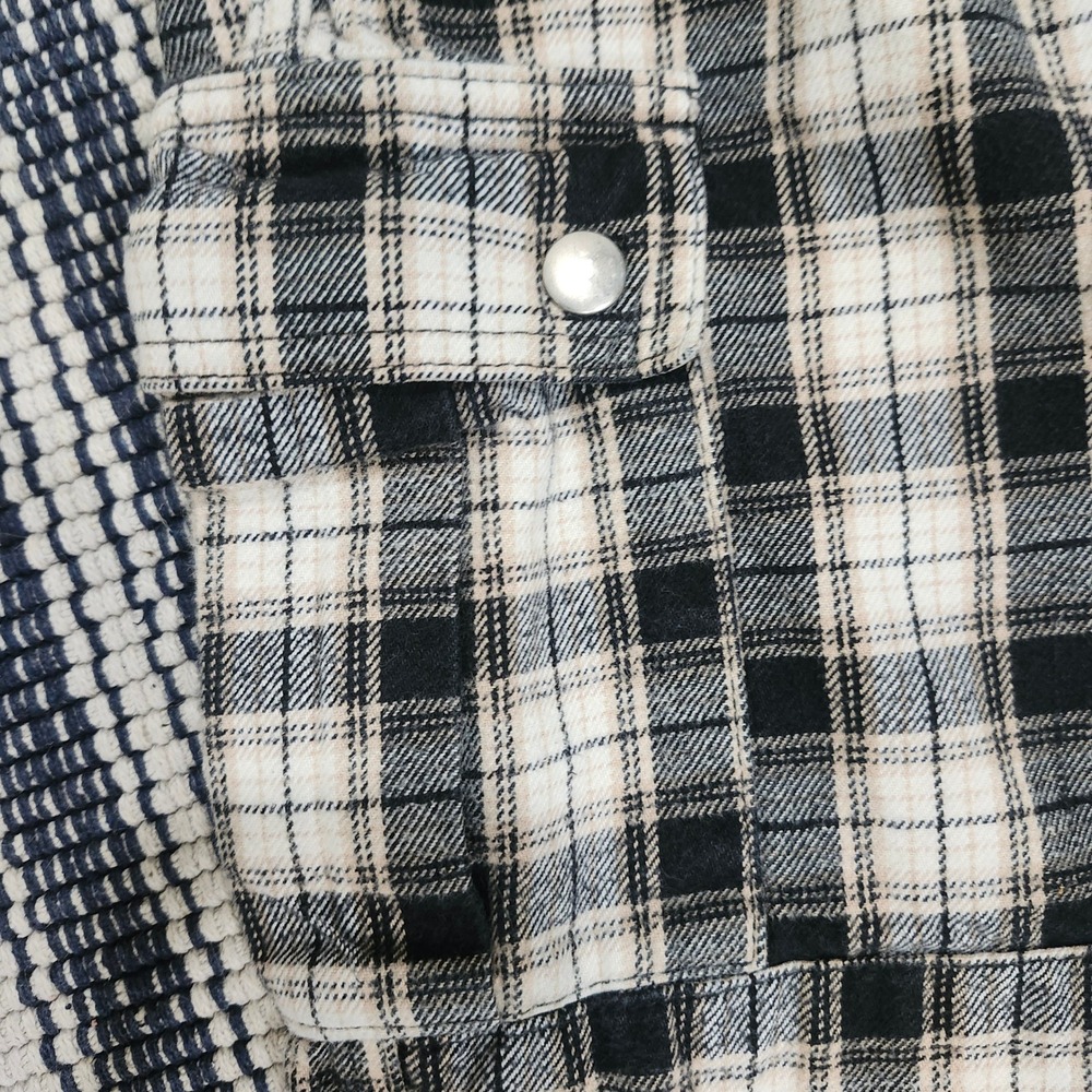 Forever 21 Women Black White Plaid Cargo Pants High Waisted Wide Leg Size S - Picture 3 of 8